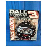 This Dale Earnhardt Sr. #3 "Race Clock" features a car that races around the clock face every hour.