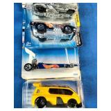 Collection of vintage carded Hot Wheels die-cast toy cars, primarily from the mid-to-late 1990s.