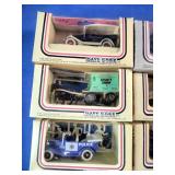 Collection of vintage Lledo "Days Gone" die-cast vehicles manufactured in England during the 1980s.