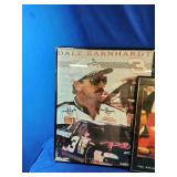Three framed commemorative prints celebrating NASCAR driver Dale Earnhardt