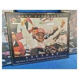 Three framed commemorative prints celebrating NASCAR driver Dale Earnhardt