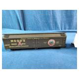 H.P. Hood & Sons model train cars are refrigerator express cars used for transporting bulk Milk.