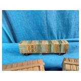 Athearn HO Scale freight cars, featuring a Southern Pacific boxcar and an automobile boxcar
