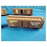These are vintage Athearn HO scale model train boxcars