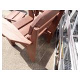 Outdoor Chairs with Table, Umbrella and Footrest