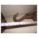 Huge Vintage  Wood Double Pully with Hook