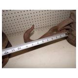 Huge Vintage  Wood Double Pully with Hook