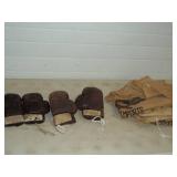 2 pair of Vintage Boxing Gloves and Canvas Sacks with Markings