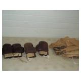 2 pair of Vintage Boxing Gloves and Canvas Sacks with Markings