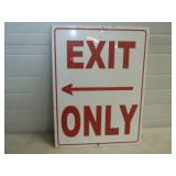 EXIT ONLY Metal Sign