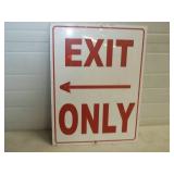 EXIT ONLY Metal Sign