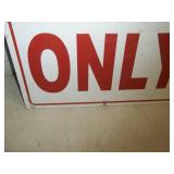 EXIT ONLY Metal Sign