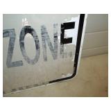 End Of Speed Zone Metal Sign