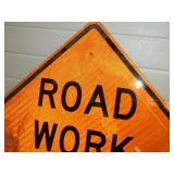 Road Work Ahead Metal Reflective Sign 24'