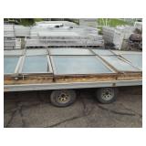 25' Wide Gabel End Window 3 Pieces with Crank outs and Screens