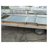 25' Wide Gabel End Window 3 Pieces with Crank outs and Screens