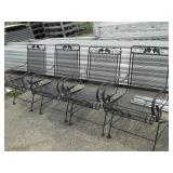 4 Metal Outdoor Chairs with Cushion