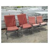 4 Metal Outdoor Chairs with Cushion