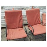 4 Metal Outdoor Chairs with Cushion