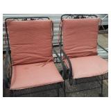 4 Metal Outdoor Chairs with Cushion