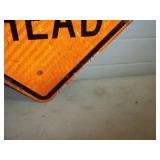 Road Work Ahead Metal Reflective Sign 24'