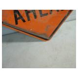 Road Work Ahead Metal Reflective Sign 24'