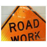 Road Work Ahead Metal Reflective Sign 24'