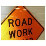 Road Work Ahead Metal Reflective Sign 24'