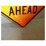 Road Work Ahead Metal Reflective Sign 24'