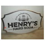 Henry's Hard Soda Metal Sign