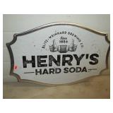 Henry's Hard Soda Metal Sign
