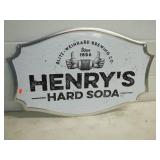 Henry's Hard Soda Metal Sign