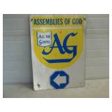 Assemblies of God Metal Sign