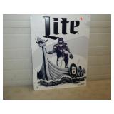 Vikings Lite Beer Metal Sign