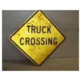 Truck Crossing Metal Reflective Sign 24'