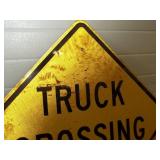 Truck Crossing Metal Reflective Sign 24'