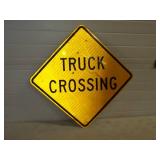 Truck Crossing Metal Reflective Sign 24'