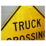 Truck Crossing Metal Reflective Sign 24'