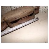 Huge Vintage Wood Pully with Hook