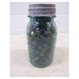 Vintage Marbles in Canning Quart