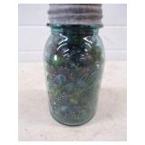 Vintage Marbles in Canning Quart