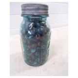 Vintage Marbles in Canning Quart