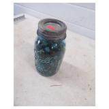 Vintage Marbles in Canning Quart