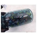Vintage Marbles in Canning Quart