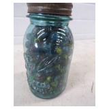 Vintage Marbles in Canning Quart