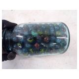 Vintage Marbles in Canning Quart