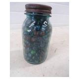 Vintage Marbles in Canning Quart