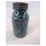 Vintage Marbles in Canning Quart