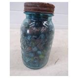 Vintage Marbles in Canning Quart