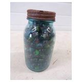 Vintage Marbles in Canning Quart